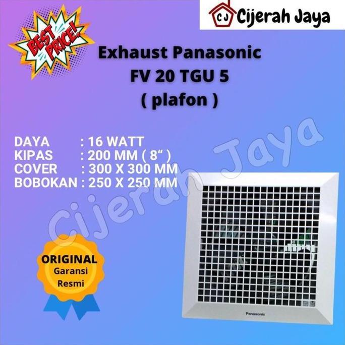 NEW - Hexos Exhaust Plafon Ventilating Fan Panasonic FV 20 TGU5 / FV-20TGU5 / FV20TGU5 Kipas Angin L