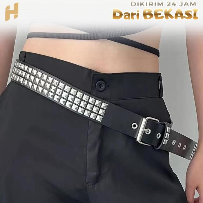 Gesper Belt Fashion Punk Sabuk Vintage Ikat Pinggang Vintage Wanita Gesper Punk Rock Sabuk Cewek Den
