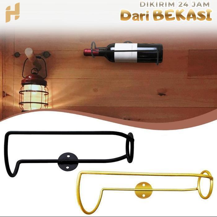 Rak Wine Dinding Emas Rak Botol Wine Dinding Bottle Wine Wall Holder Rak Dinding Botol Wine Resto Ca