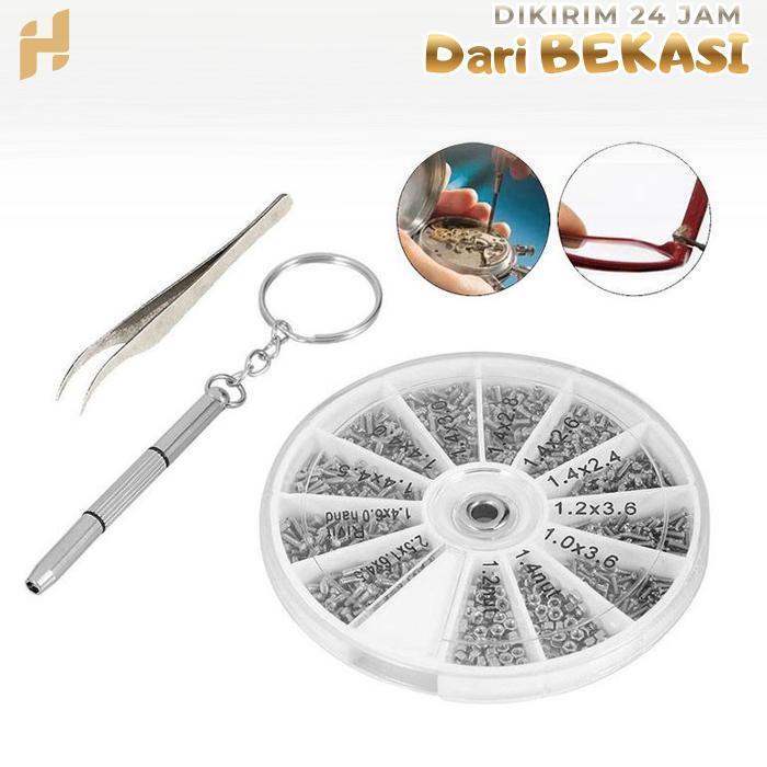 Baut Reparasi Kacamata Isi 1000 Baut Kacamata Dan Sekrup Kacamata Bagian Samping Mur