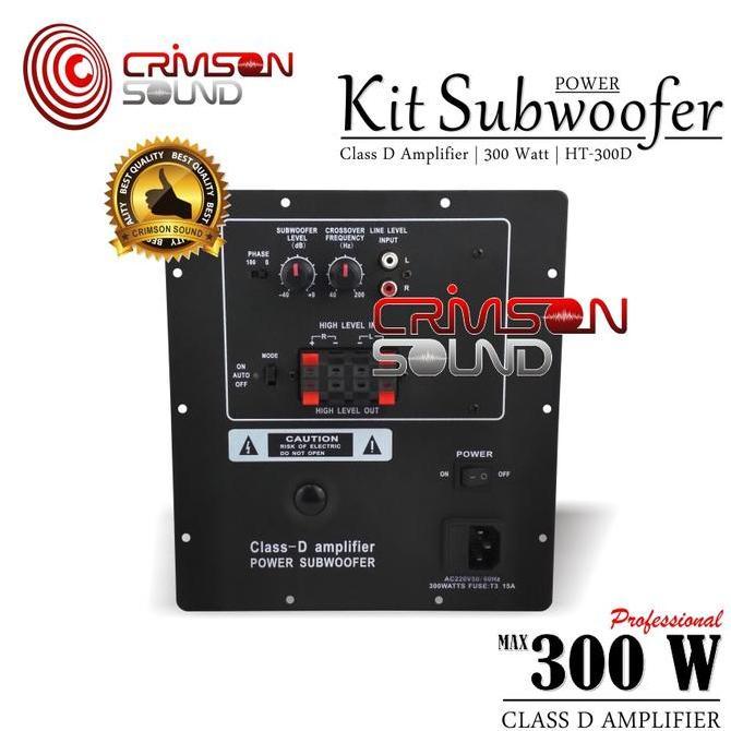 POWER KIT SUBWOOFER AKTIF 300 Watt Cl D HT-300D Amplifier Pc