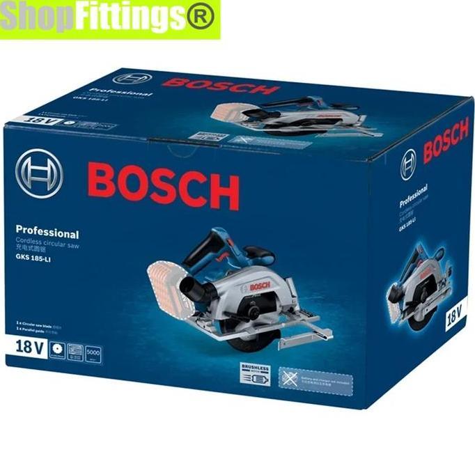 Bosch GKS 185-LI Mesin Gergaji Circle Potong Kayu Brushless Cordless Electric Circular Saw 165mm Saw