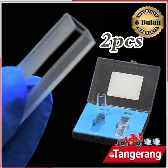 REWARLI 2PCS Cuvette Quartz Cuvet Quartz Kuvet Kuarsa 10mm