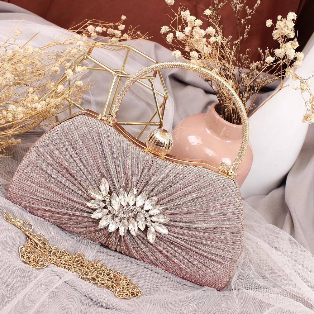 TERMURAH MV_Marvelouz MV137643 tas Handbag pesta elegant ada tali rantai