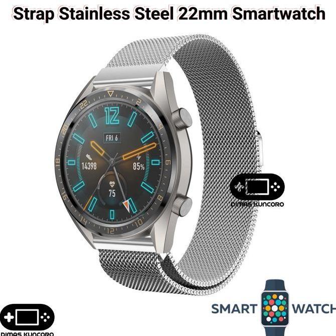 Strap Stainless 22mm stainless steel metal tali jam tangan smartwatch olike smartwatch horizon w12 s