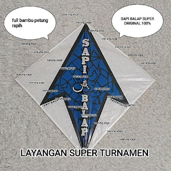 Layangan Sukhoi Super Sapi Balap Turnamen LIMITED EDITION EDISI TERBATAS Kertas Minyak Ukuran 57 cm 