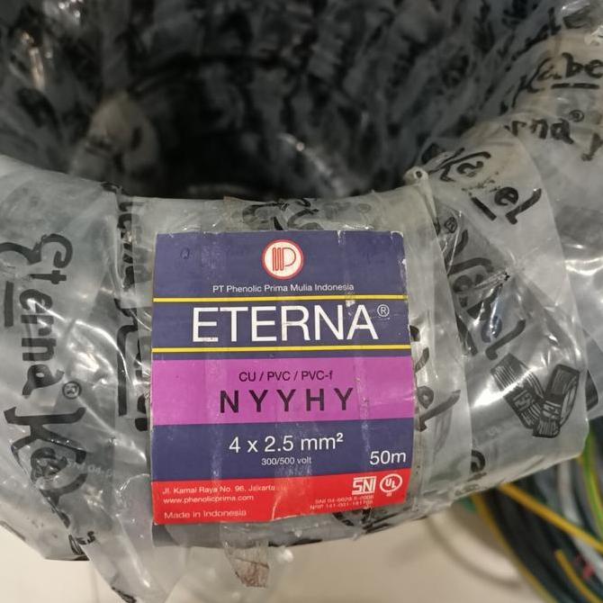 Promo KABEL ETERNA NYYHY 4x2,5 4x2.5 4 x 2,5 4 x 2.5 ETERNA 50M 50 METER Diskon