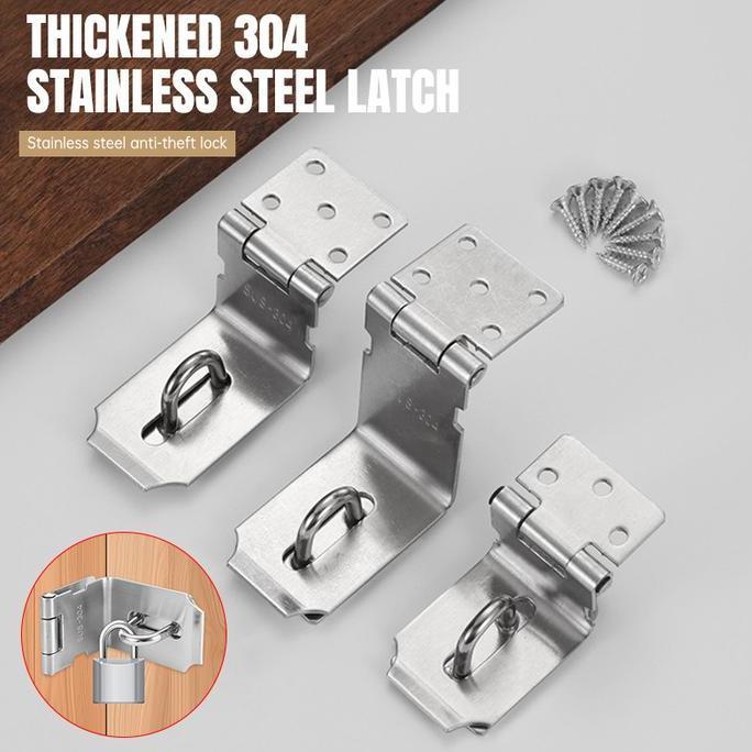 Hot4 Inch/5 Inch Overpal Siku Kecil / Kunci Pintu Overpal Sus 304 Stainless Overval Gembok Plat Siku