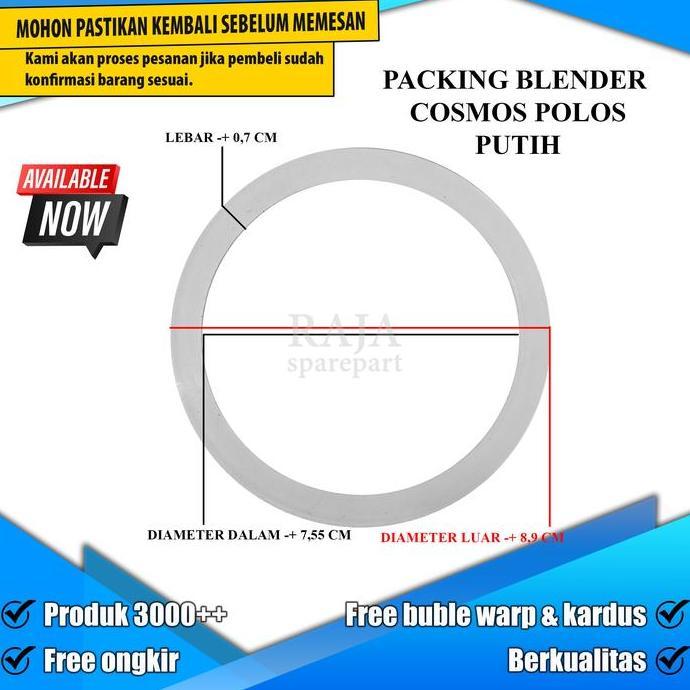 PCSP RING KARET / PACKING BLENDER / SEAL KARET / PACKING BLENDER COSMOS POLOS PUTIH SGA27