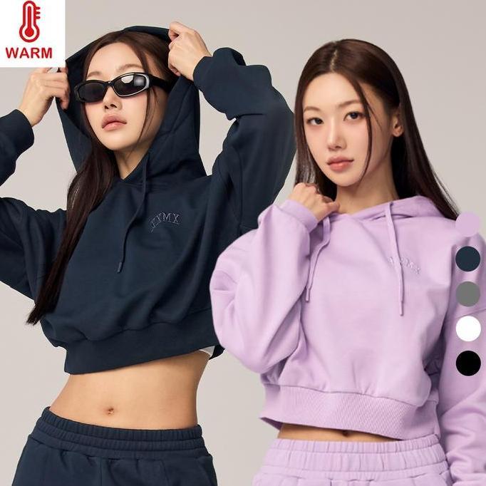XEXYMIX Warm Cotton Crop Hoodie Jaket Olahraga Wanita - XTFHD02H4