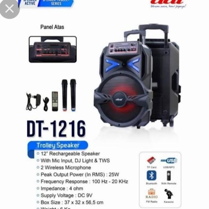 DAT SPEAKER PORTABLE MEETING 12" 2MIC DT1216