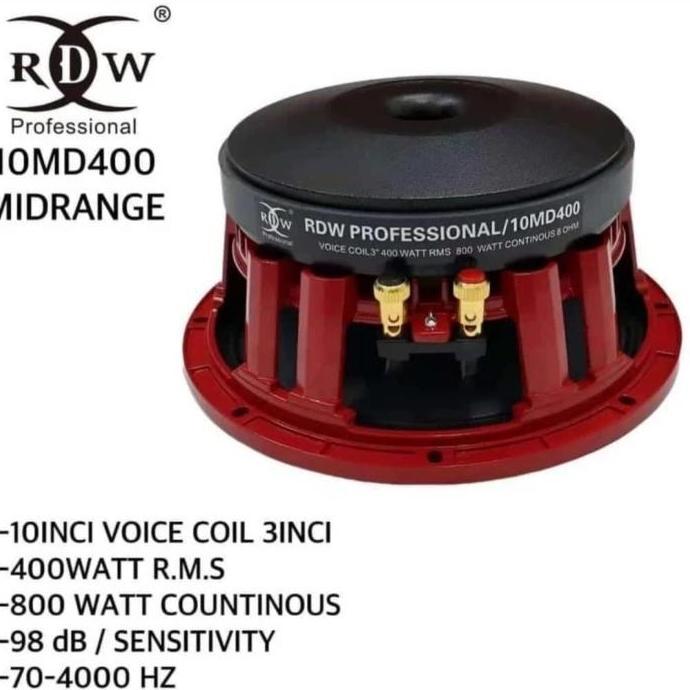 Speaker Komponen RDW 10MD400 10 MD 400 10 inch