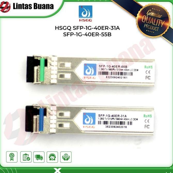 BEBAS ONGKIR - HSGQ SFP-1G-40ER-31A/55B 1.25G Bidi LC 40 km SM SFP Transceiver