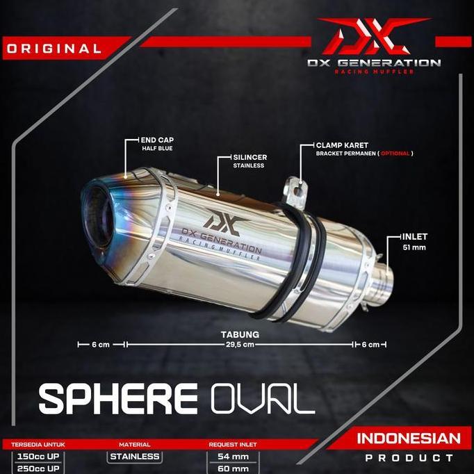 knalpot Dx Generation Sphere Oval