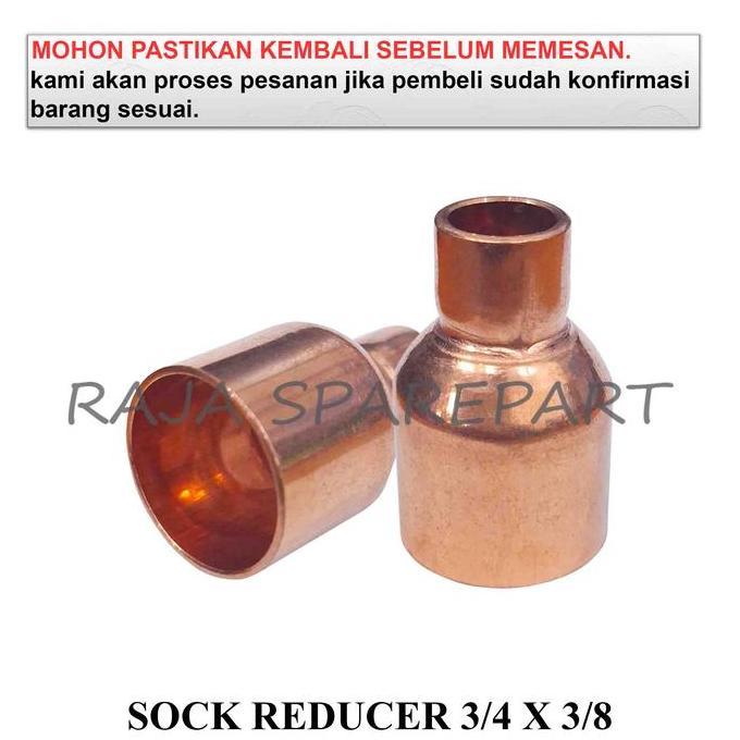 SOCK PIPA TEMBAGA / SOCK REDUCER AC TEMBAGA / SOCK REDUCER 3/4 X 3/8 SGA27