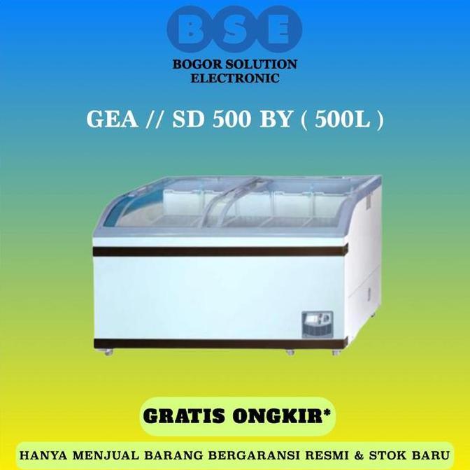 (Best) Freezer Sliding Curve Glass GEA 500 Liter SD-500-BY GEA SD500BY 500L