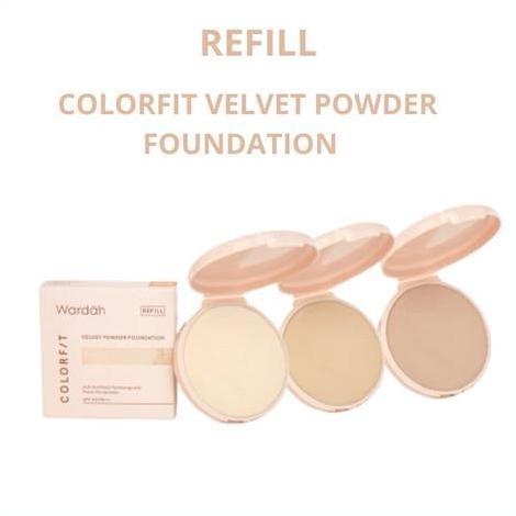 Inventar - (Refill) Wardah Colorfit Velvet Powder Foundation | Bedak Compact Bedak