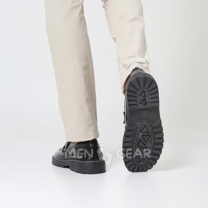Brg- Menfootgear Vincenzo Sepatu Pria Sepatu Loafers Kerja Formal Cowok Docmart Hitam Fantofel Croco