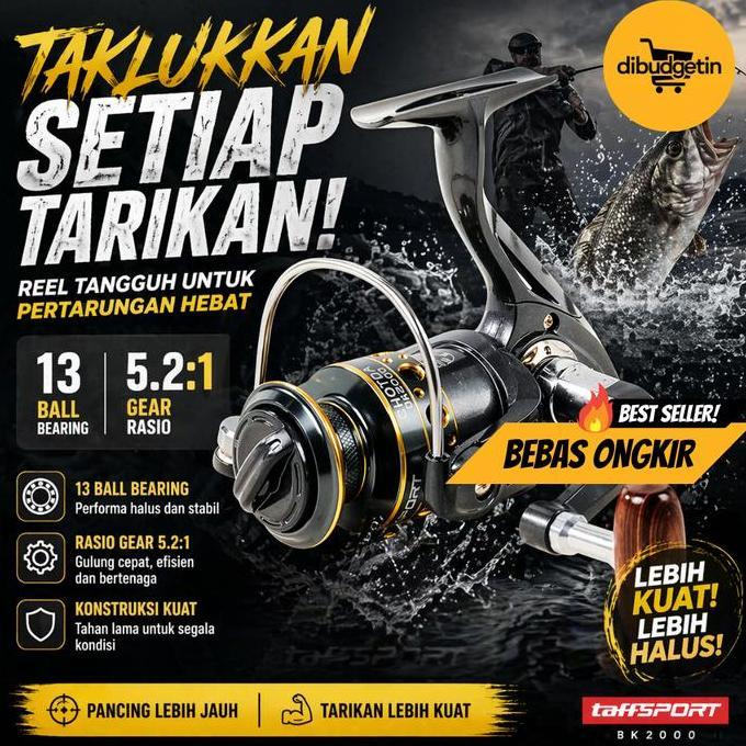 SPORT GHOTDA Reel Pancing Spinning Fishing Reel 5.2:1 2000 - BK2000