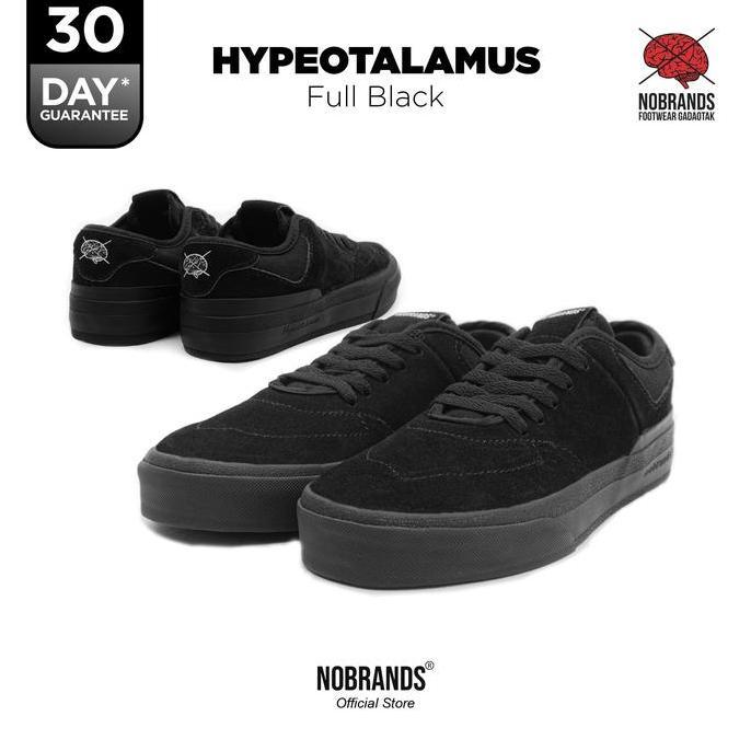 Scarpa- Sepatu Nobrands Hypeotalamus Full Black Casual Shoes Pria Nita Sneakers Hitam