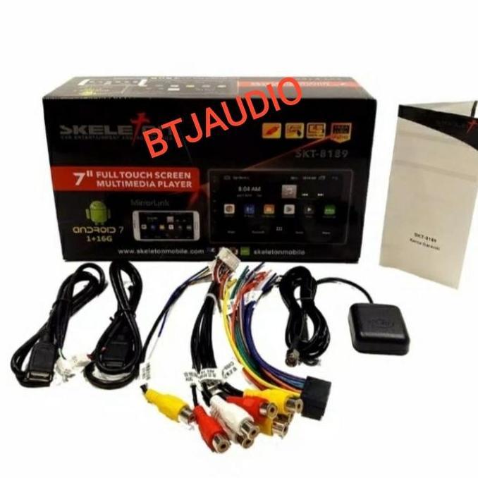 Promo HEAD UNIT TAPE MOBIL DOUBLE DIN ANDROID SKELETON LAYAR 7 INCH Diskon