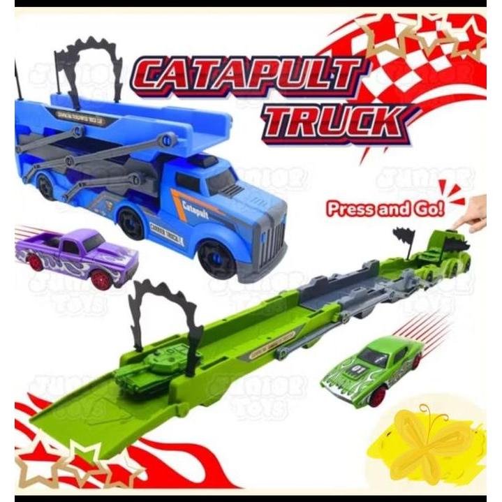 MAINAN TRUCK CATAPULT CAR TRACK EJECTION TRUK MOBIL LINTASAN BALAPAN