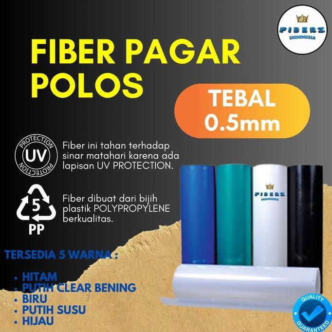 Star- Fiberz- Fiber Plastik Penutup Pagar Polos Tebal 0.5Mm Meteran