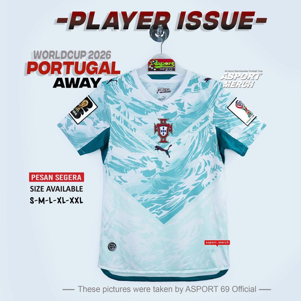 JERSEY PLAYER ISSUE PORTUGAL AWAY 2026 WORLD CUP PI PORTUGAL AWAY 26 PILDUN PUTIH