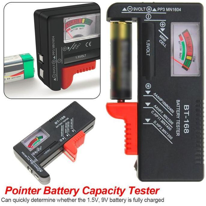 Battery Tester BT-168 MANUAL 9V 1.5V AA AAA C Cek Tes Baterai PREMIUM