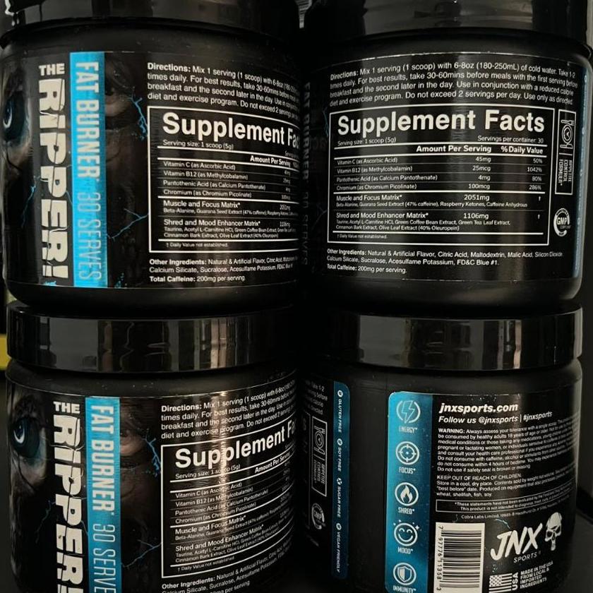 Jnx Ripper The Ripper 30 Servings Fat Burn Plus Pre Workout Shadow Curse
