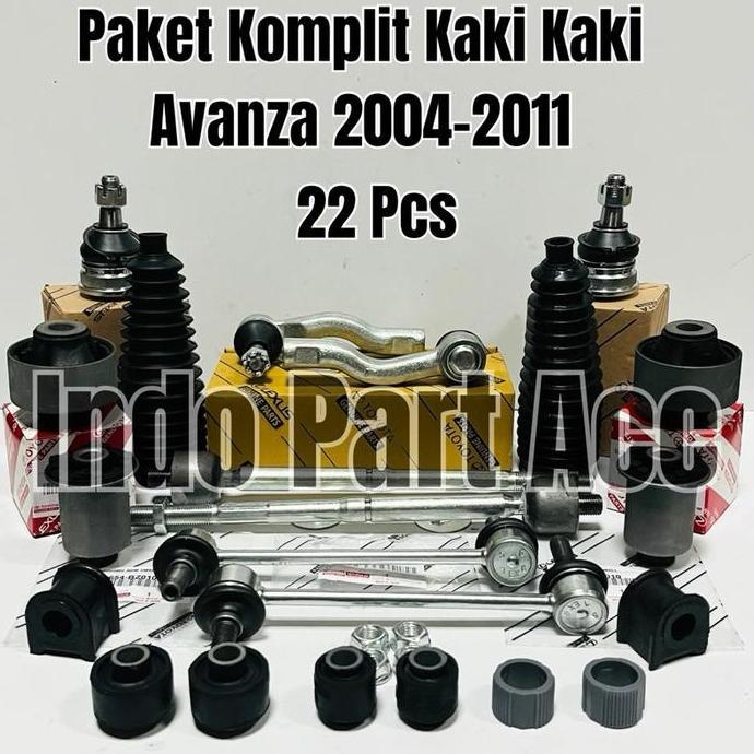 Paketan Fullset Kaki Kaki Depan Toyota Avanza Xenia 2004-2011 Bushing Lower Arm | Ball Joint|Tie rod