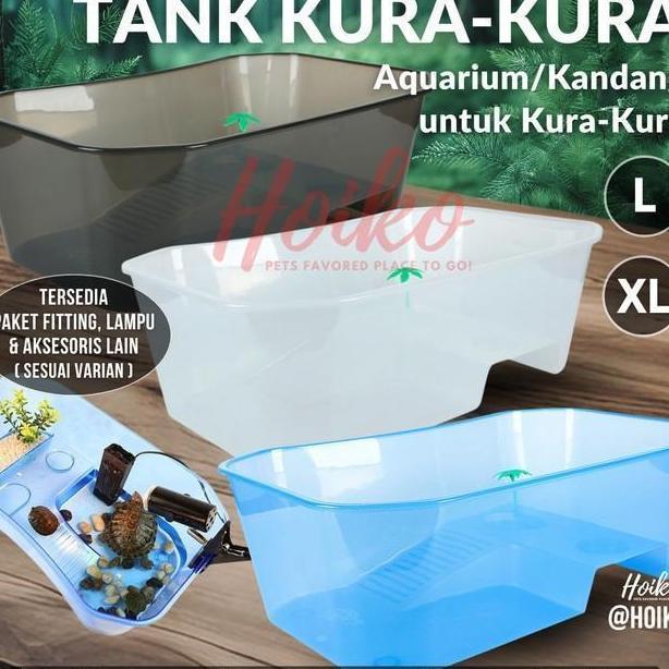 Turtle Aquarium Tank L Xl Bak Ember Tempat Kura Kura Air Besar Akuarium Kandang Box Kura2 Brazil