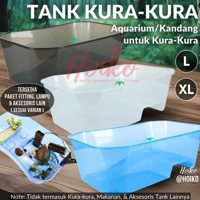 Turtle Aquarium Tank L Xl Bak Ember Tempat Kura Kura Air Besar Akuarium Kandang Box Kura2 Brazil