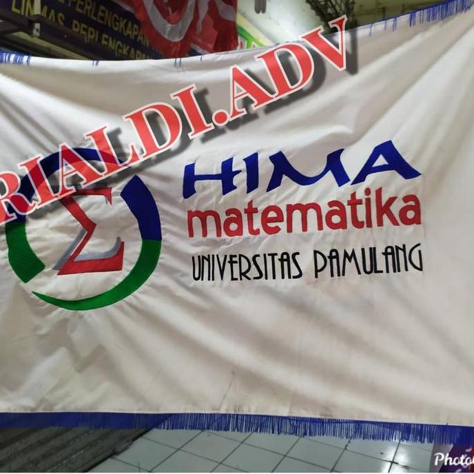 Bendera / Bendera Pataka Bordiran Bahan Bludru Bolak Balik Bendera Pataka Custom