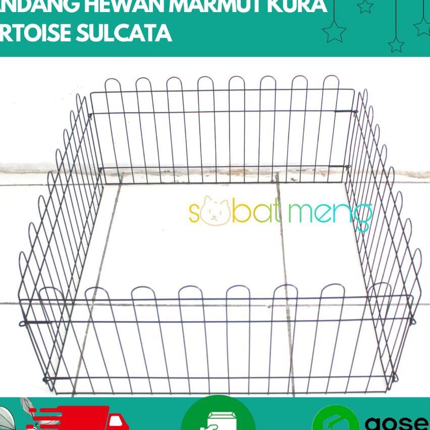 Kandang Pagar Lipat 90X30Cm | Kandang Hewan Marmut Kura Tortoise Sulcata