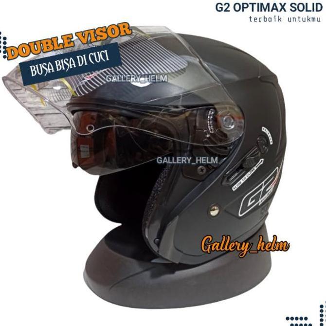 Helm  G2 Optimax Hitam Doff | Helm Half Face | Model Ink Dynamic Helmet Motorcycle