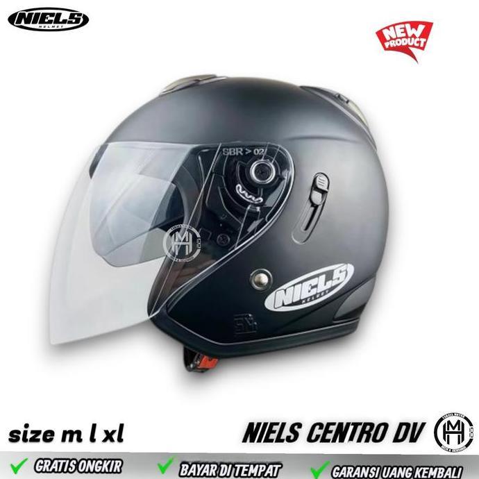 NIELS HELM CENTRO BLACK DOFT | DOUBLE VISOR | MODEL INK CENTRO Motorcycle