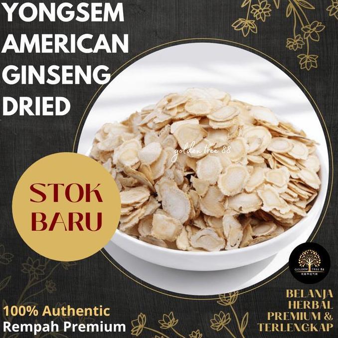 Pilihan - 1 Tael 37.5 Gram American Ginseng Root / Yong Sem / Ginseng Amerika Rempah Sehat