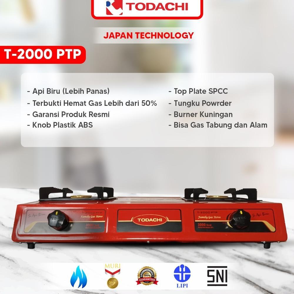 Jamin Murah Todachi Kompor Gas 2 Tungku T 2000 Ptp Warna Cantik Api Biru  Gas Lpg Gas Alam Buruan Be