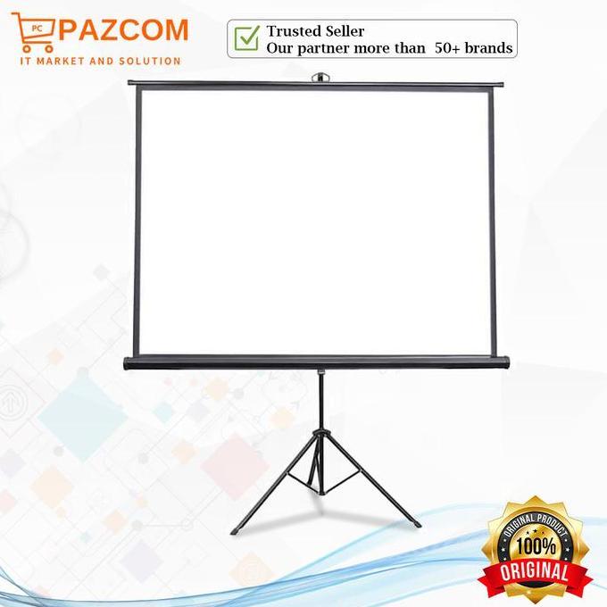 LAYAR TRIPOD SCREEN PROYEKTOR 96"x96"