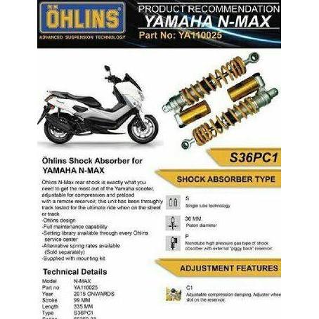 Shock Ohlins TTX Belakang Yamaha Nmax 150