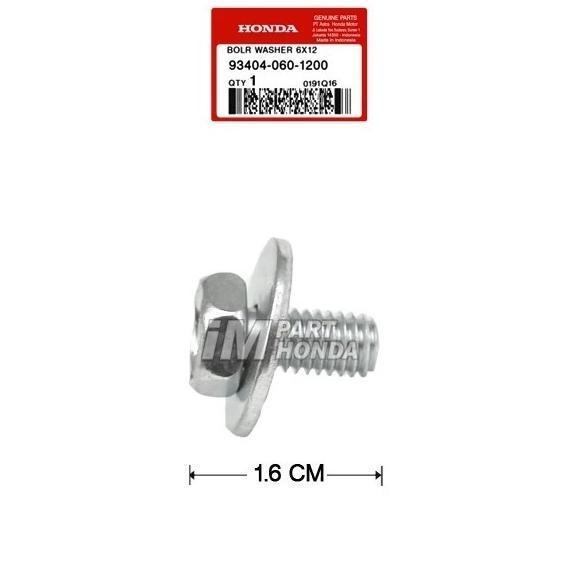 93404-0601200 BAUT 10 DEK LANTAI KANAN KIRI BOLT WASHER 6X12 STAINLESS BEAT SCOOPY SPACY VARIO 110 1
