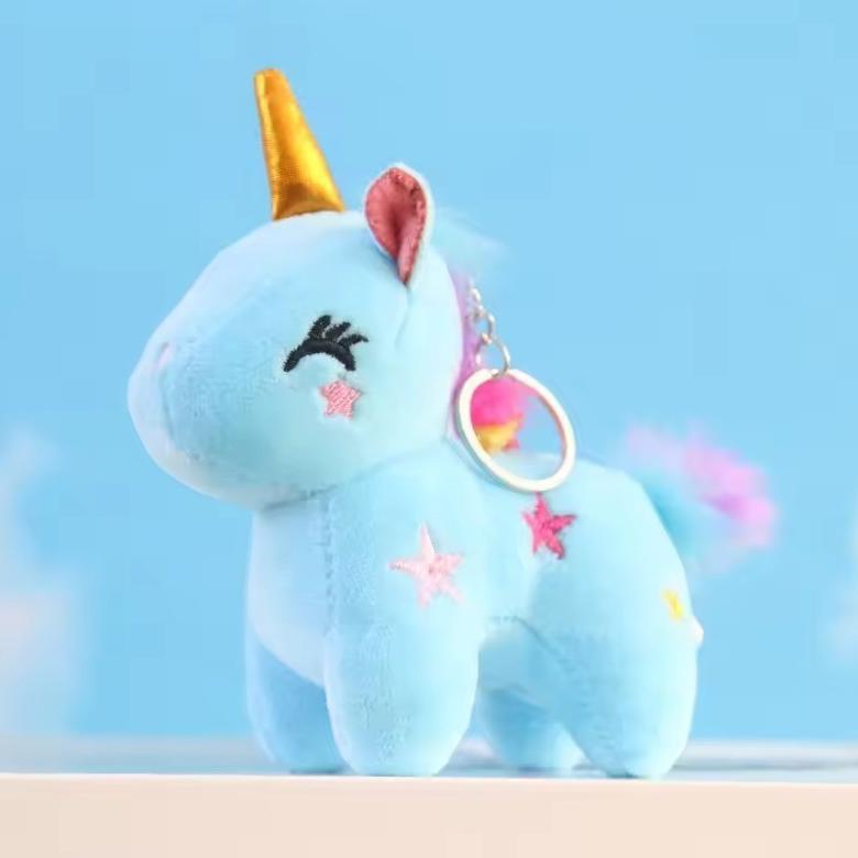 official yuma 1 pcs boneka unicorn kartun gantungan kunci unicorn plush boneka lembut populer hewan 