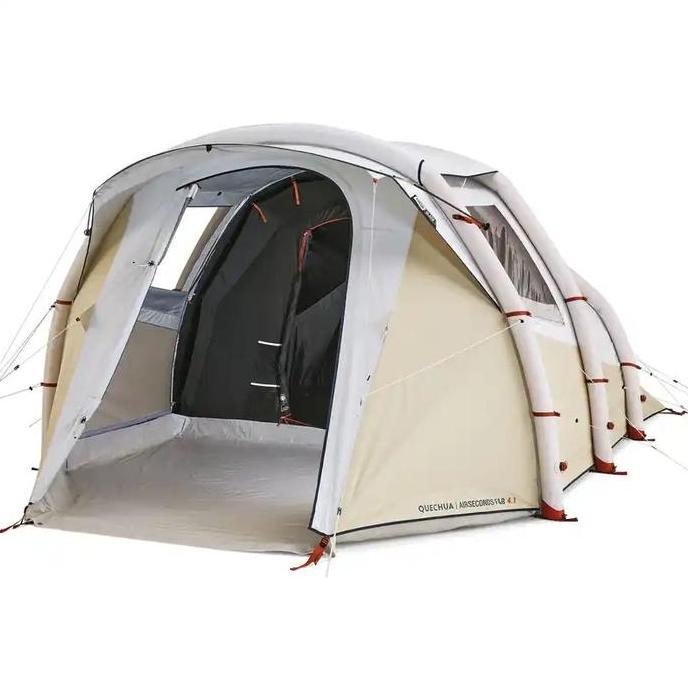 // TENDA CAMPING AIR SECOND 4.1 XL FRESH & BLACK 4 ORANG ORIGINAL QUECHUA OUTDOOR *