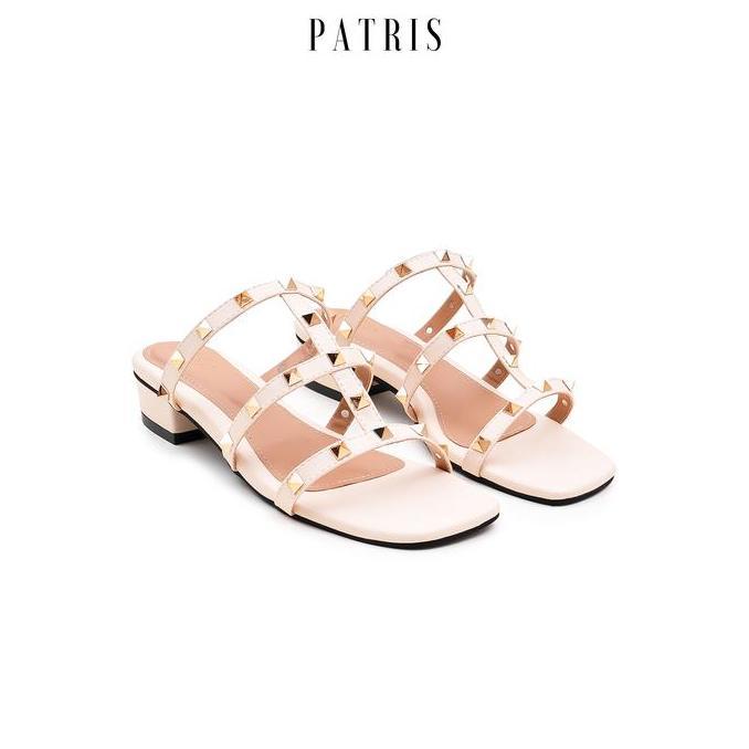 Damski- Patris Aleira Sandal Nita Heels / Hak 3 Cm Black Merah Sendal