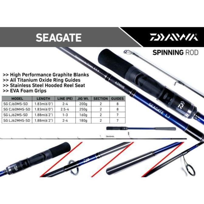 Joran Daiwa Seagate | Joran Jigging | Joran Light Jigging | Joran Slow Jigging | Carbon Hollow Ring 