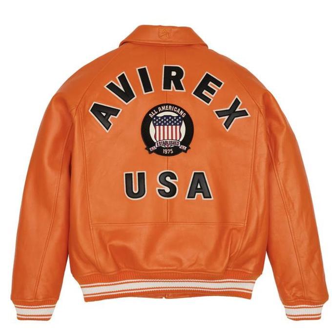 PROMO AVIREX 2024 New Listing French Leather Flight Jacket Men's Sheepskin US Size Loose Spring Coat