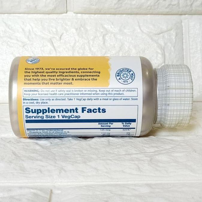 Fit- Solaray Vitamin D3 K2 5000 Iu Soy Free 120 Vegcaps Solaray Vit D3K2