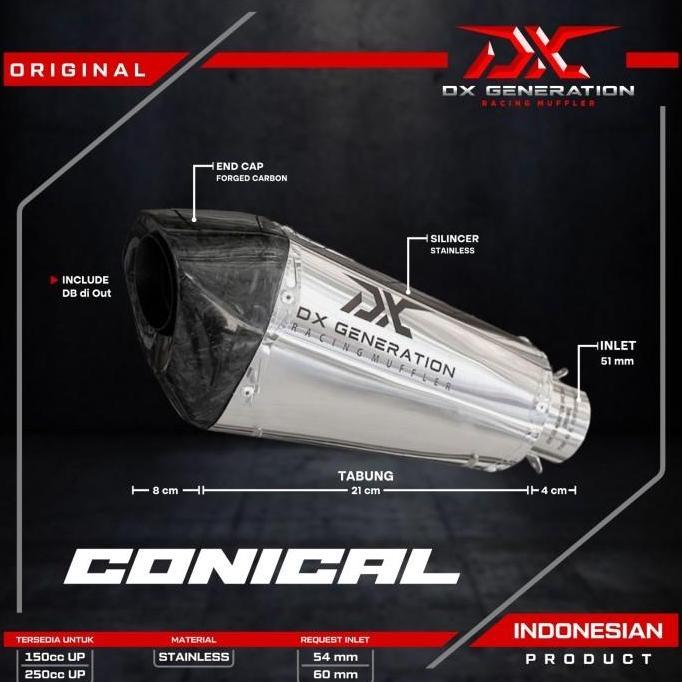 Knalpot Conical Silencer Only DX Generation Racing