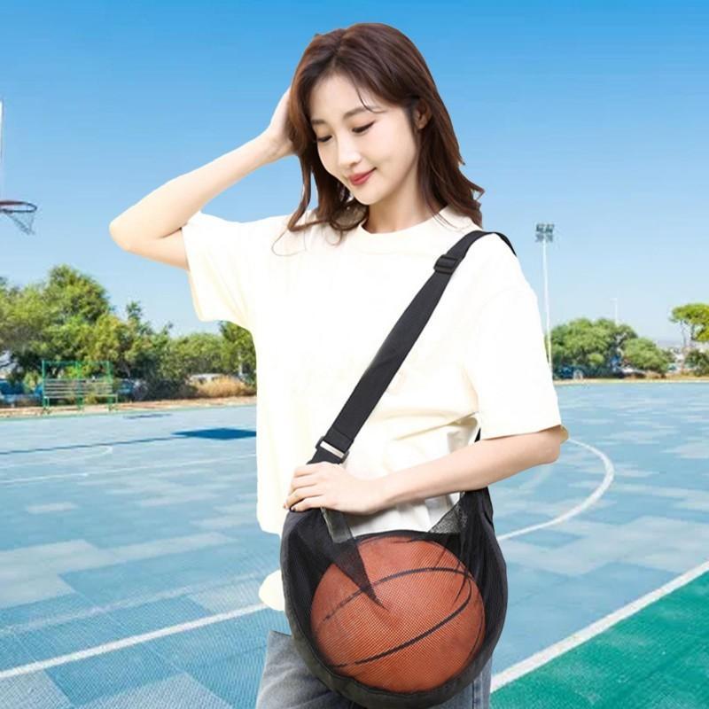 Tas Serut Bola Basket Tas Bola Bahu Tas Penyimpanan Jaring Latihan Bola Basket